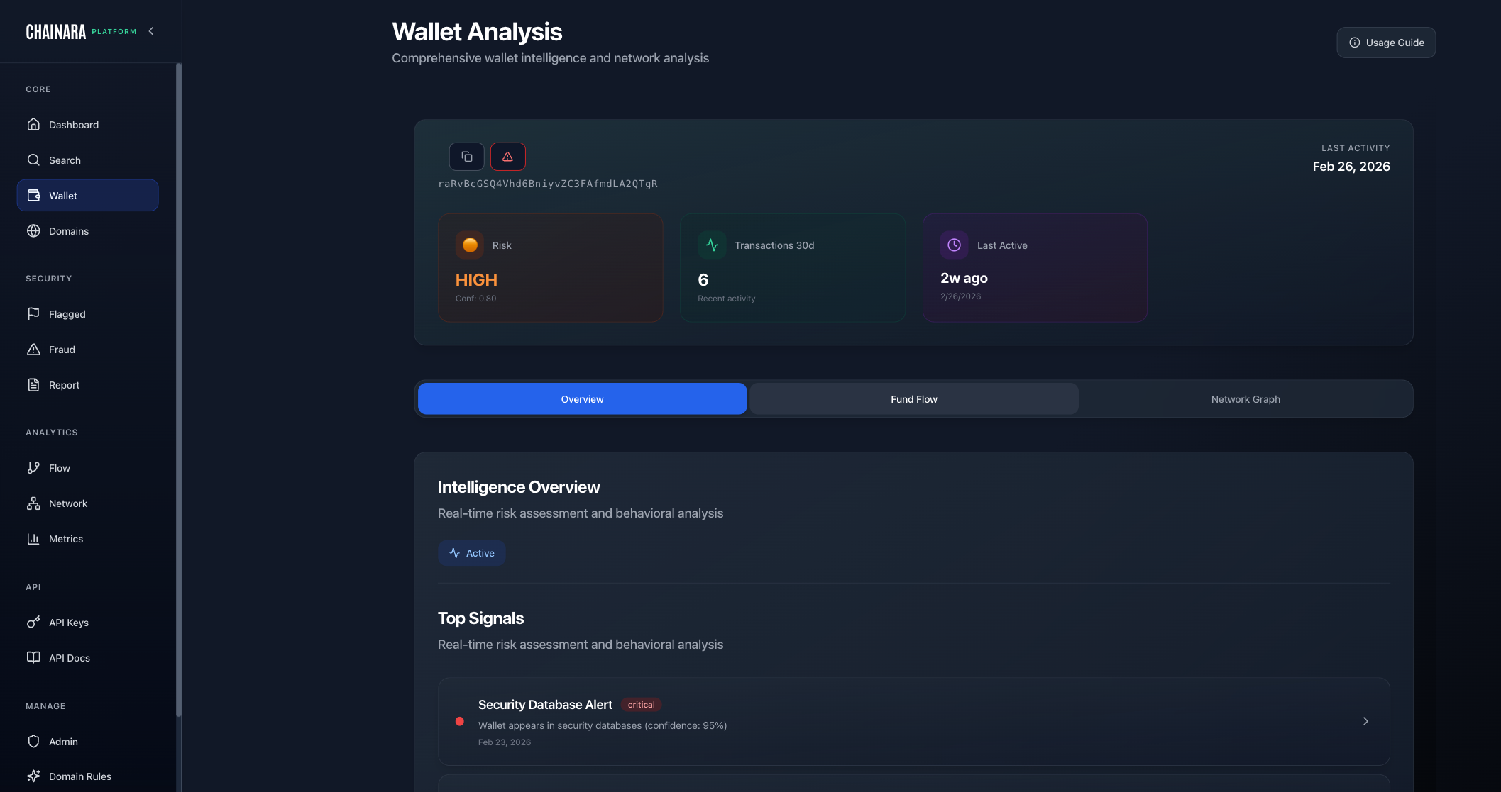 Wallet Analysis